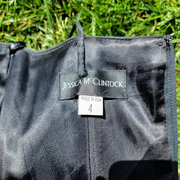 Jessica McClintock vintage black bustier ballgown - Picture 7 of 7